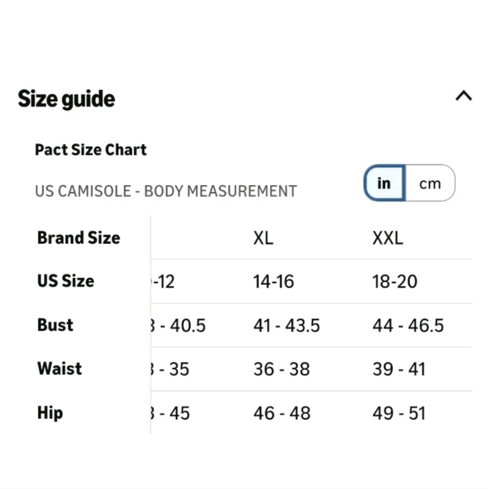 Pact Organic Cotton Women's Everyday Shelf Bra Camisole Champagne XXL - Picture 11 of 11